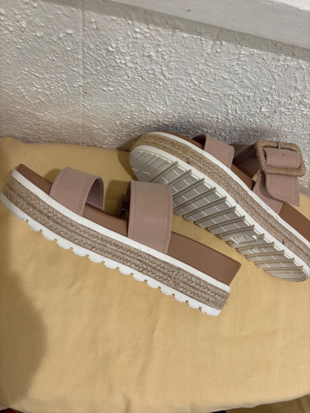MIA Nude Blush Double-Strap Slide Sandals - Picture 3 of 4